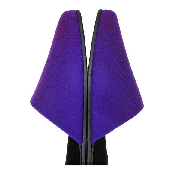 🔴 Yves Saint Laurent YSL Logo Slipper - Purple Velour - Picture 6 of 8